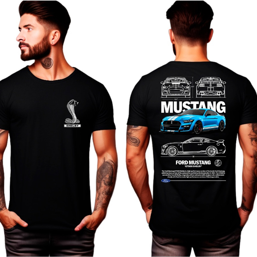 Camiseta T-shirt Camisa Carro Luxo Mustang Gt 500 Shelby