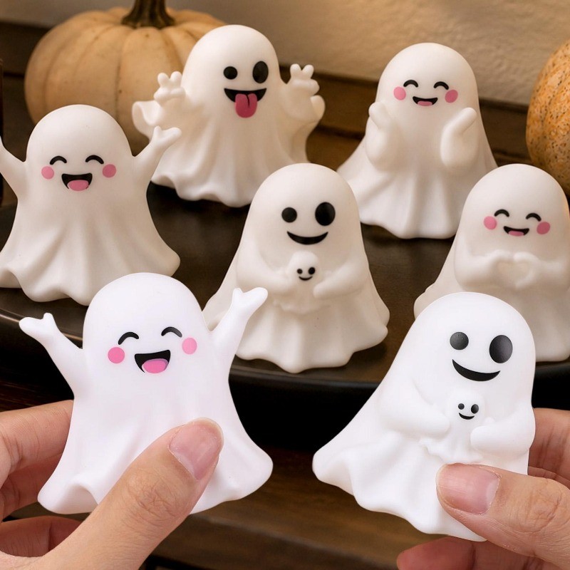 3-1Pc Mini Estatueta Fantasma De Halloween-Micro Paisagem DIY-Ornamento De Topper De Bolo-Estátua Assustadora-Decoração