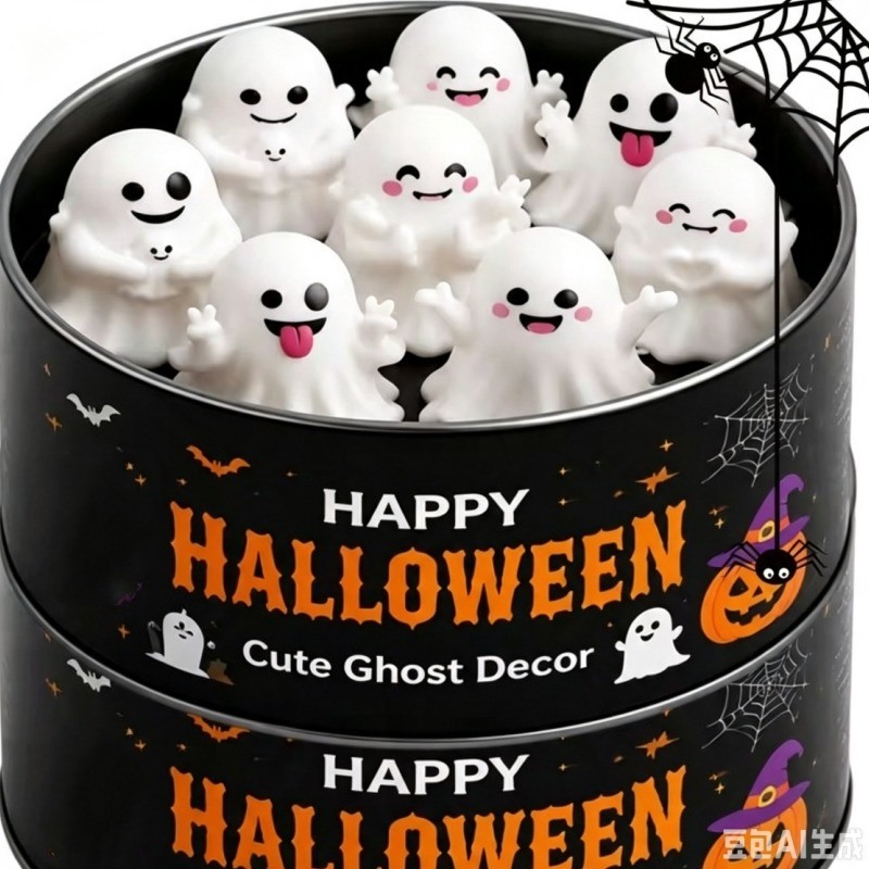 3-1Pc Mini Estatueta Fantasma De Halloween-Estátua Assustadora-Ornamento Branco De Topper De Bolo-Micro Paisagem DIY-Dec