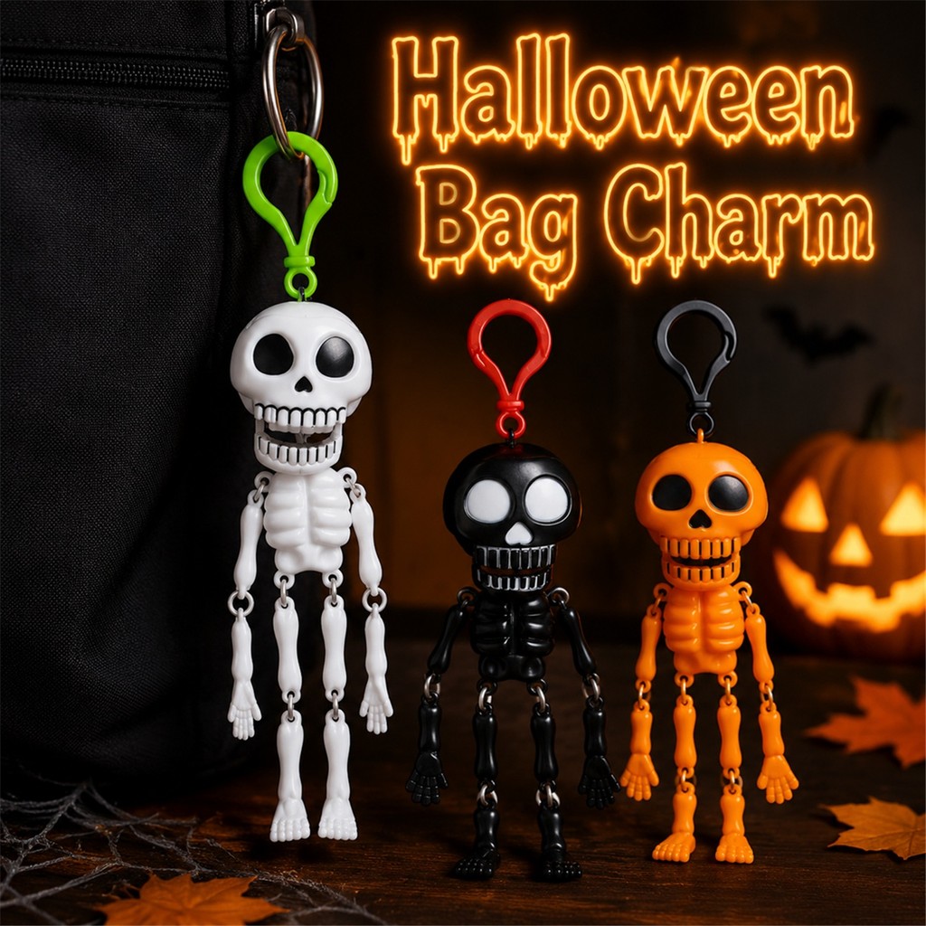 Halloween Esqueleto Loop Pingente 1PCS Saco Charme Decoração Do Quarto Acento