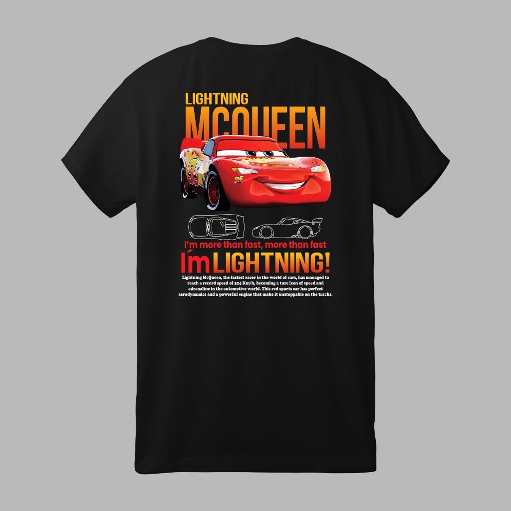 Camiseta Unissex Estampado cars Algodão Conforto Edição Limitada Estilo Streetwear Verão Dia a Dia