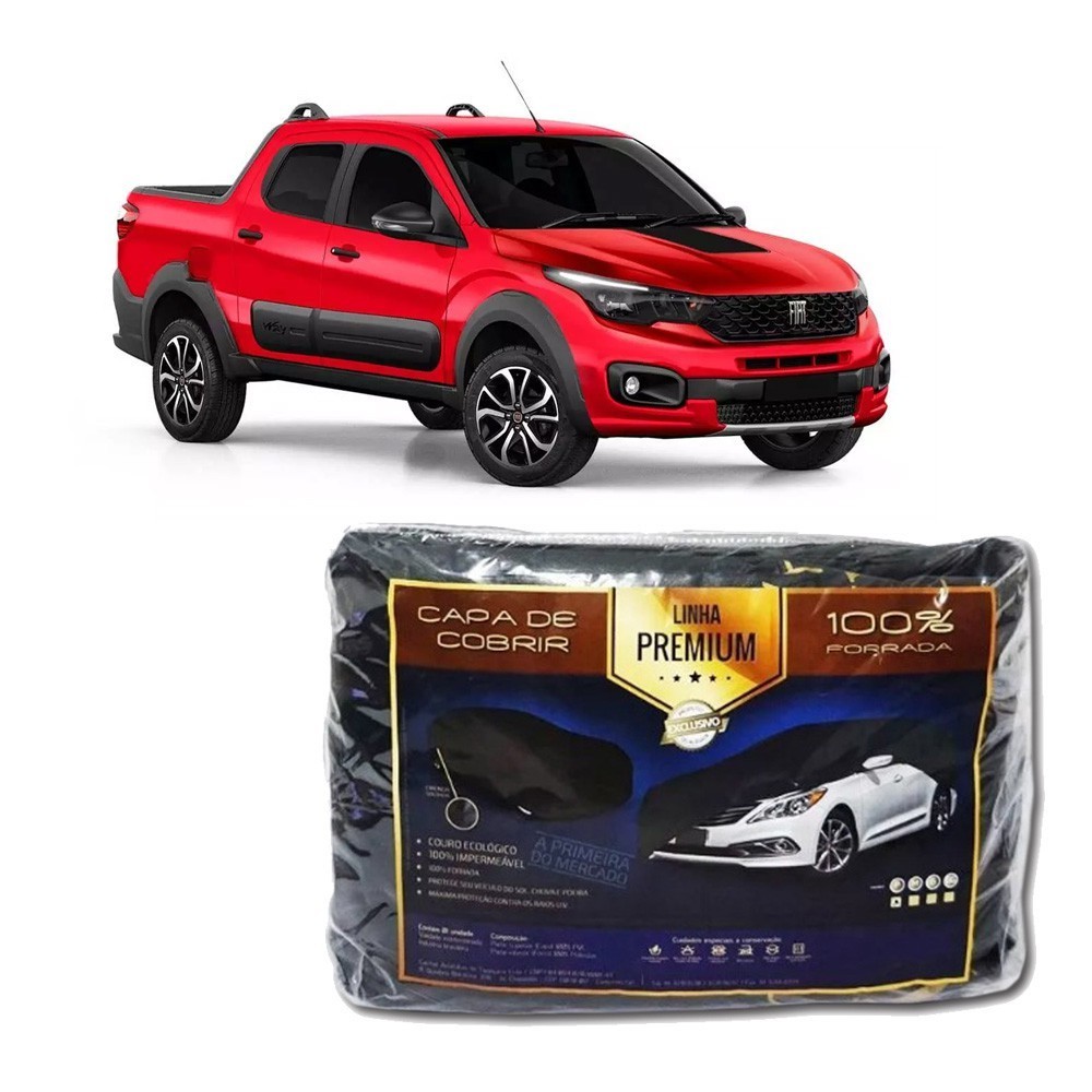 Capa Couro cobrir Fiat Strada 2021 Impermeável Forrada (G310)