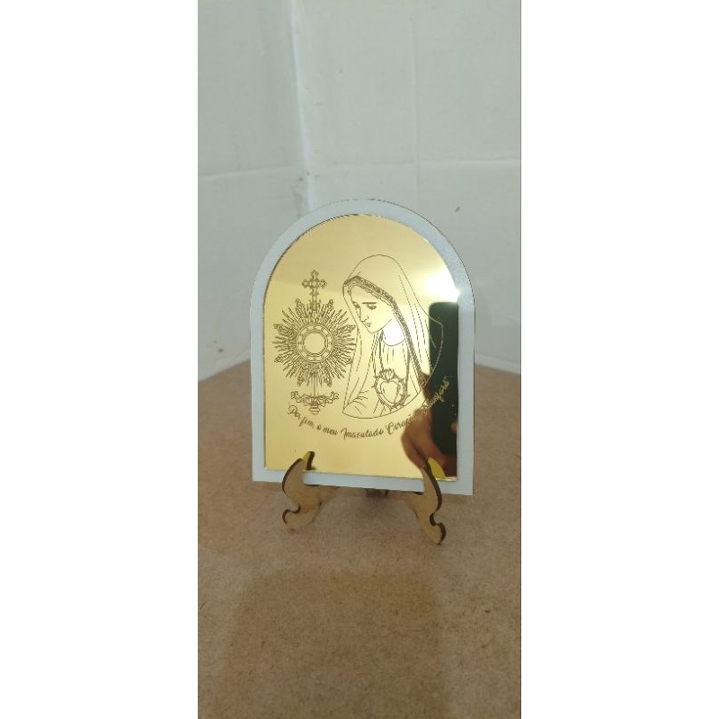 display com suporte imagem em acrílico 15cm