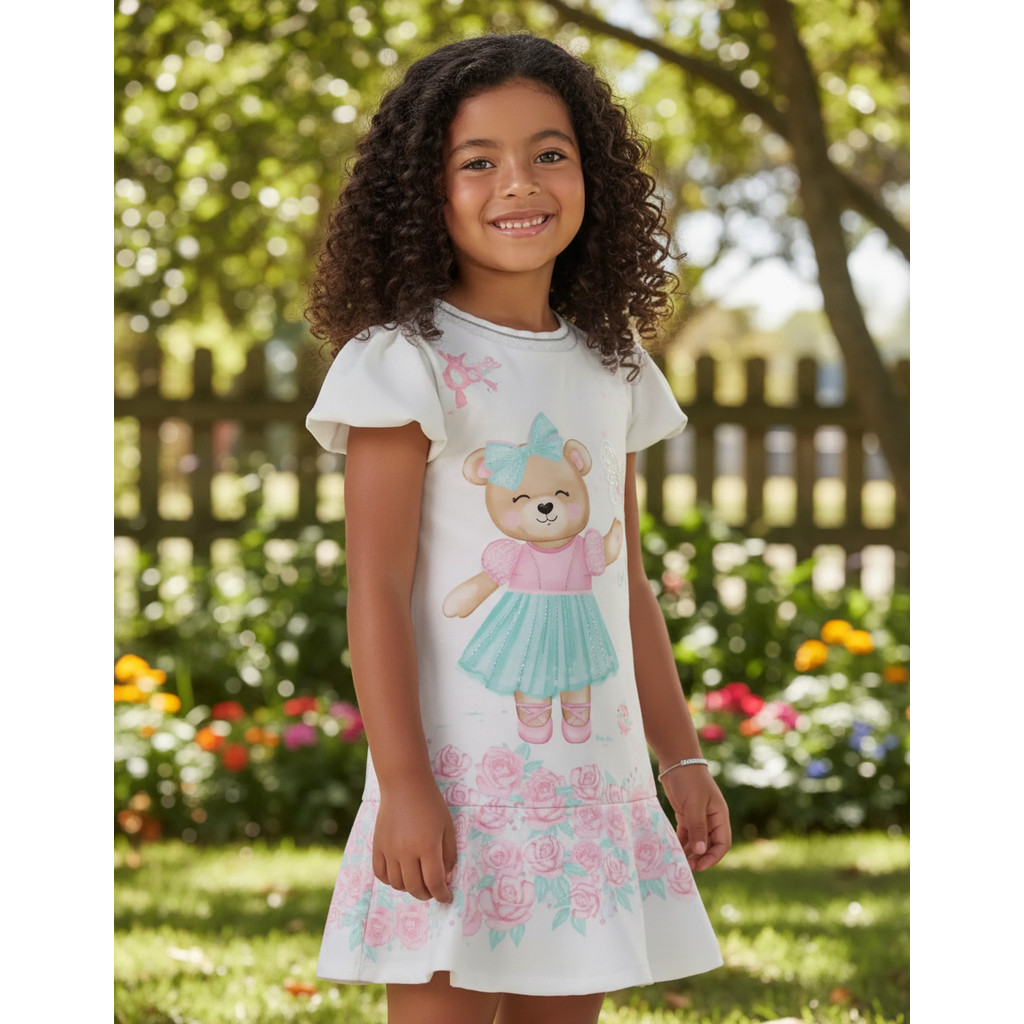 Vestido Infantil Feminino Kukie Charm Em Molecotton