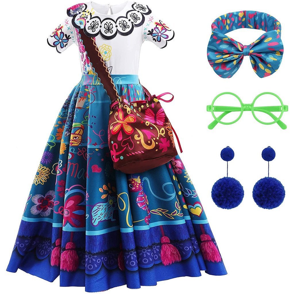 Magia Family Dress Charm Madriga Girl's Princess Cosplay Vestidos De Fantasia Para Festa De Aniversário De Halloween Car
