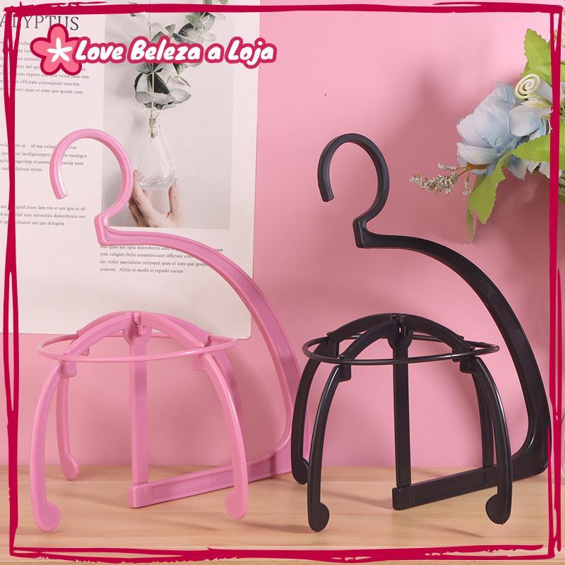 LOVEGOSHOP Alta Qualidade Peruca Stands Plástico Chapéu Exibição Suporte Para Extensão Do Cabelo Perucas Roxo Cabide BR