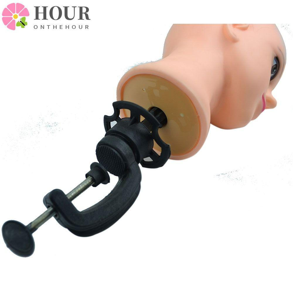 HOUR Wig Head Stand Ferramentas Ajustáveis Suportes Para Perucas Pretas