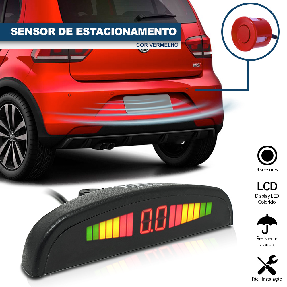 Sensor de Ré Traseiro Vermelho Aviso Aproximação Suzuki Vitara 1999 2000 2001 2002