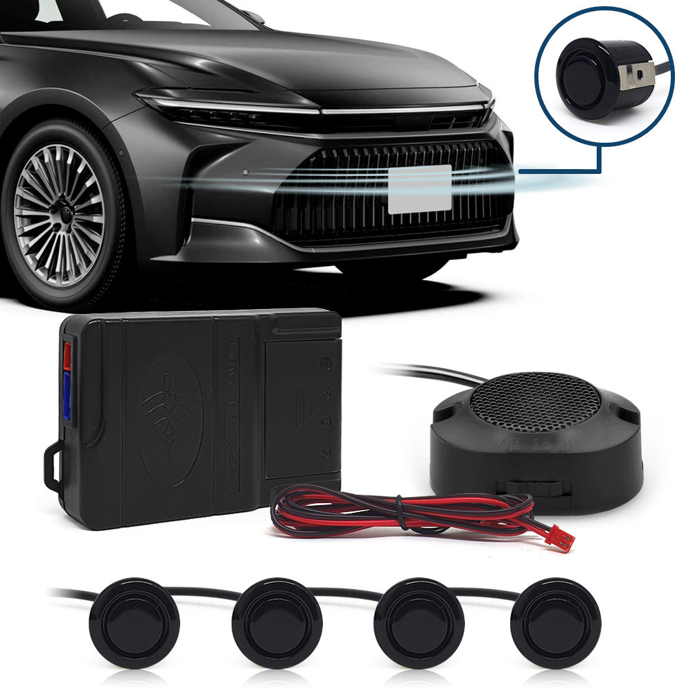 Kit Sensores Dianteiros Preto Suzuki Jimmy 2009 2010 2011 2012 2013 Estacionamento Frontal Frente Aviso Sonoro