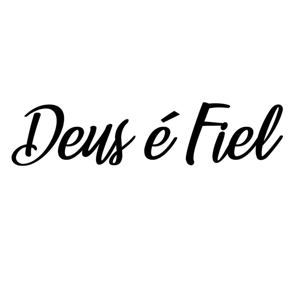 Adesivo Deus é Fiel Evangélico Proteção Celestial Vinyl Alto Relevo AD1091