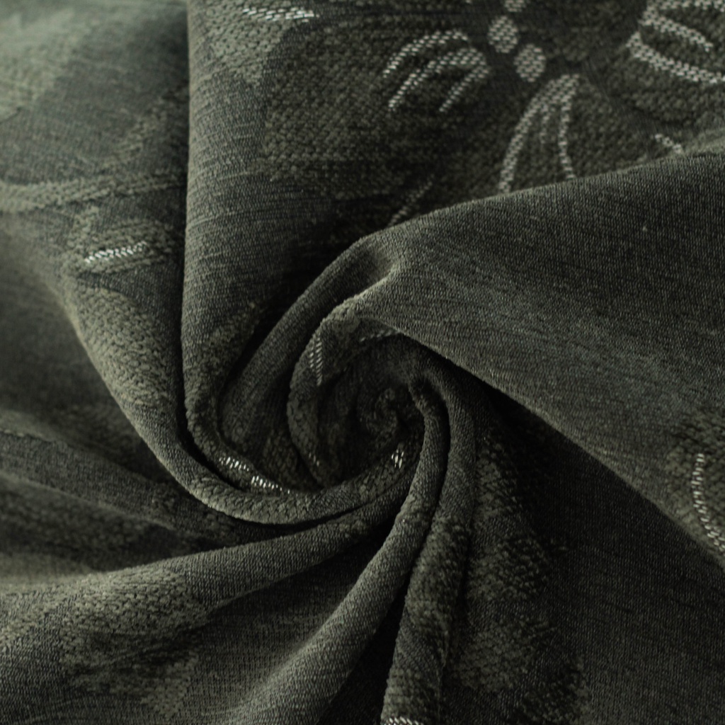 Tecido Chenile 5023B-510/63/112 Verde Cana Floral -Teceart - 1722 1,40m x 1m