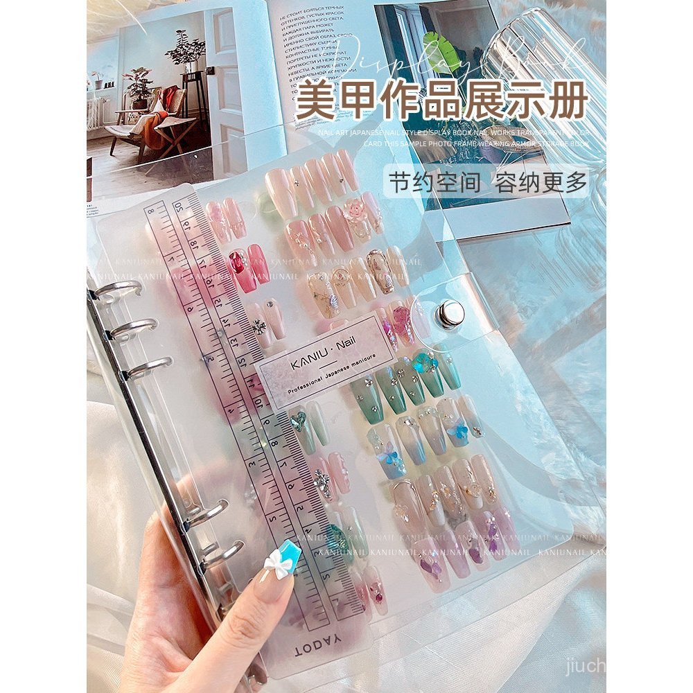 Novo modelo Ka Niu, álbum de armazenamento de unhas portátil, livro de exibição de coleção de designs de nail art, porta