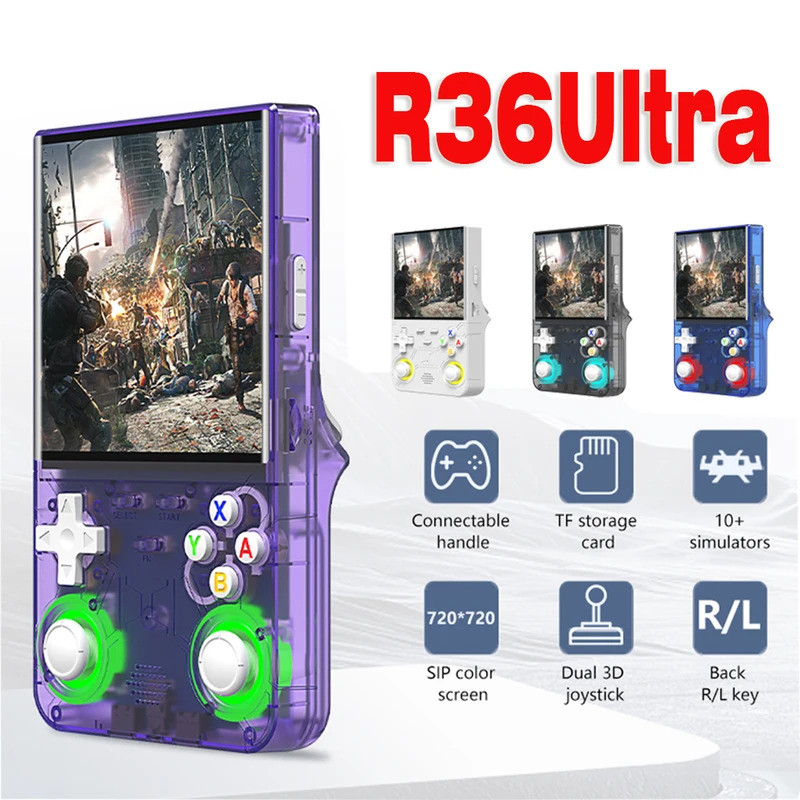 R36 Ultra Retro Handheld Console De Videogame Código Aberto Sistema Linux 4.0 