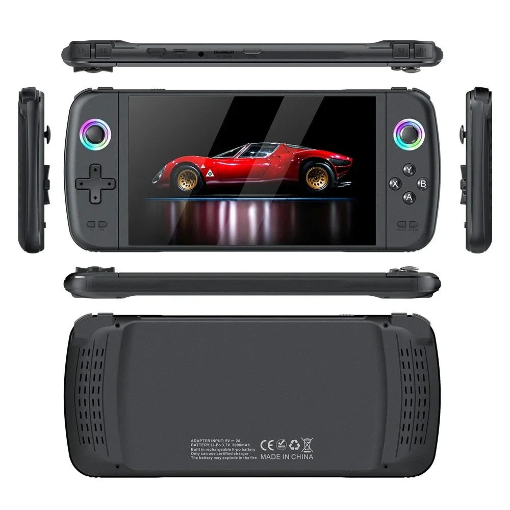 M27 Retro Video Game Console 64GB, Portatil Handheld Game Console 21.000 Jogos Retro + 3 Emuladores, Tela 7.1 IPS Screen
