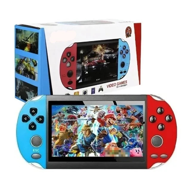 PSP Retro X7 Plus Video Game Console Portátil GBA SFC Handheld Game Tela Grande 5.1