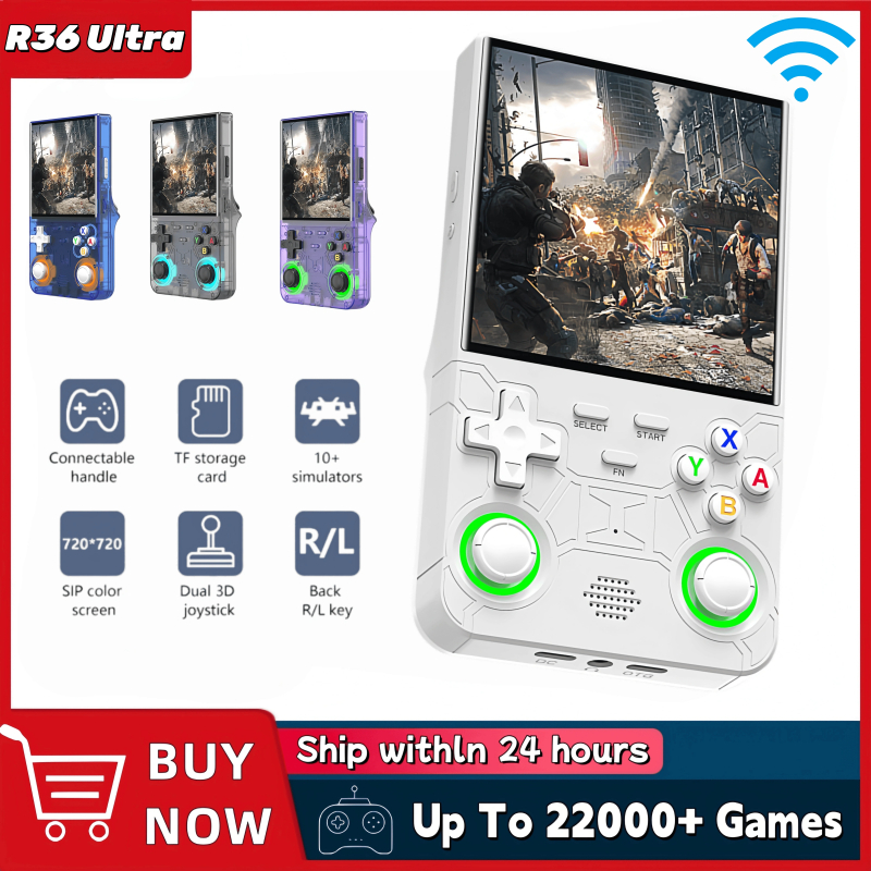R36 Ultra Handheld WIFI Game Player 4 Polegada Tela IPS Código Aberto Retro De Vídeo 64G/128G Memória Até 20000 + Jogos