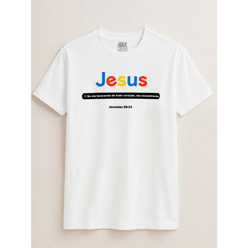 Camisa Jesus Site 100% Algodão Menino Menina 2 ao 16 anos Gospel Juvenil e Infantil