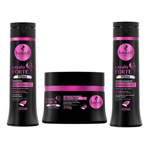 KIT CAVALO FORTE HIDRA SH+CON+MAS 300ML SITE