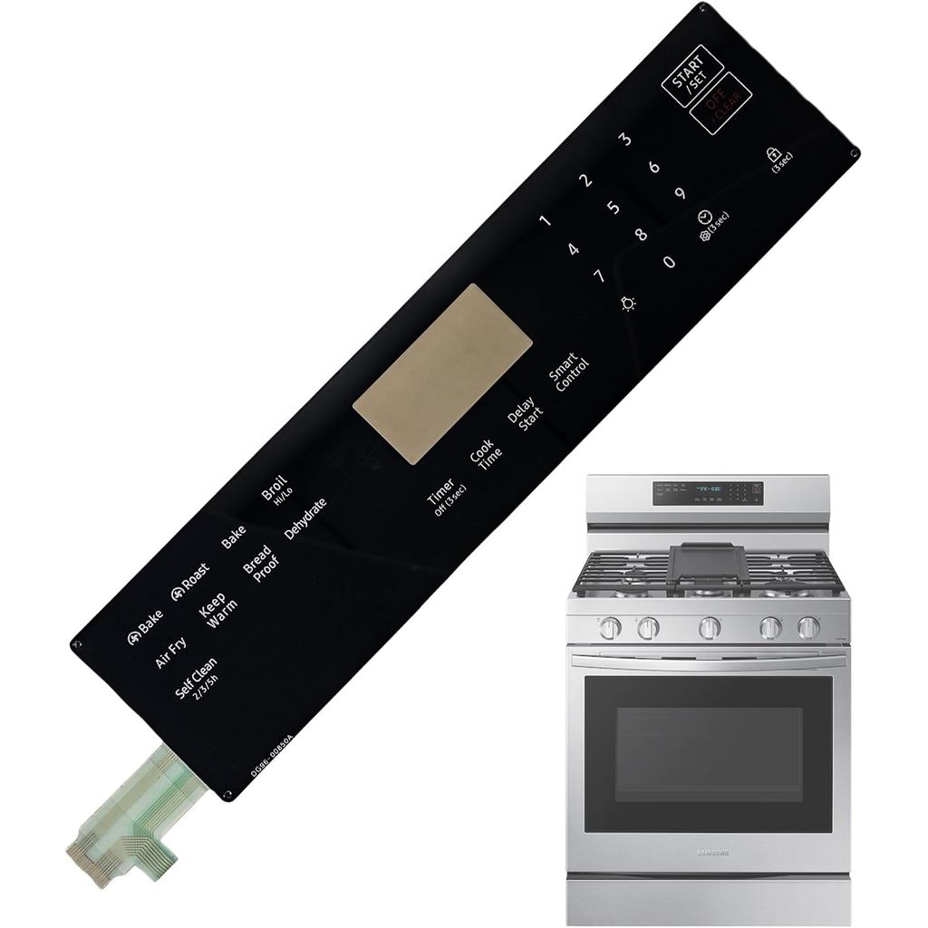 DG96-00850A Range Touch Control Panel,Range Membrane Switch Touchpad Compatible with Samsung Stove Replacement Parts Con