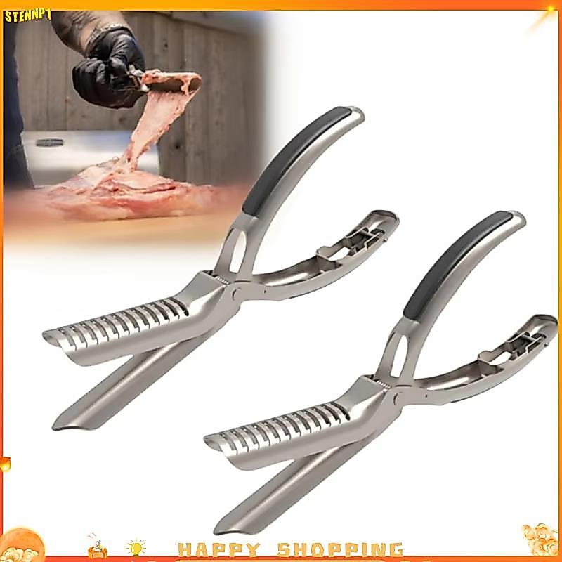 Kit De Remoção De Membrana De Costela Rib Prep Pro Membrane/Ferramenta Pele Prateada ,