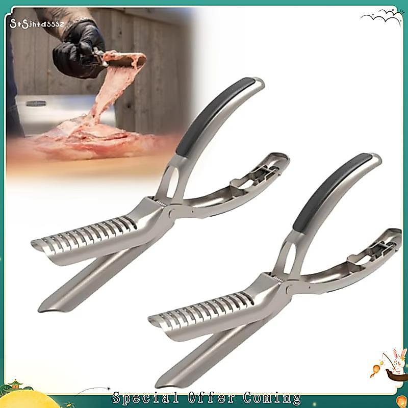 Kit De Remoção De Membrana De Costela Rib Prep Pro Membrane/Ferramenta Pele Prateada ,