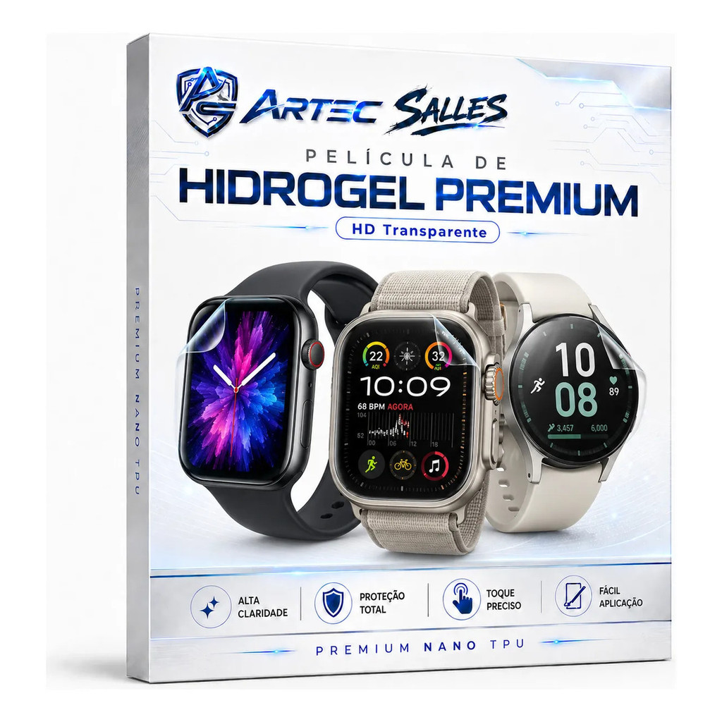 5 Películas De Hidrogel Premium Nano TPU HD para Smartwatch QCY GS S6 GS2 GT2 GTR GTS GTC Active GT Urban GS