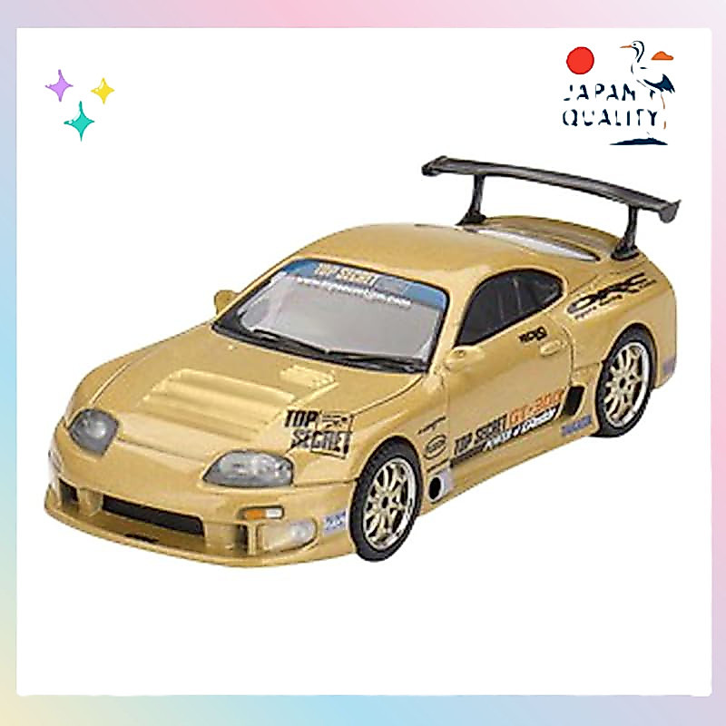 MINI GT 1/64 Toyota Supra (A80) GT-300 Top Secret Gold (Right-Hand Drive) Finished Modelo MGT00961-R