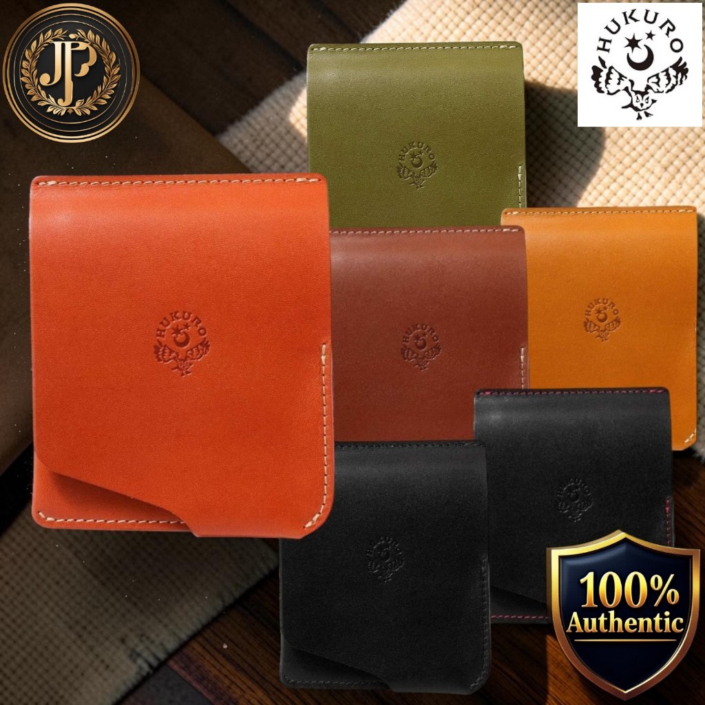 [HUKURO] JITAN Bifold Mini Wallet, Right-Handed Design, Genuine Leather, Made in Japan