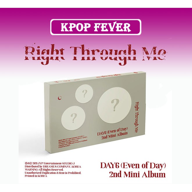 Day6 (EVEN OF DAY) - RIGHT THROUGH ME Mini Album Vol.2