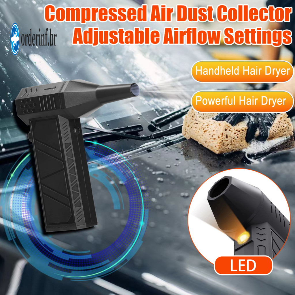 Adjustable Speed Snow Blower Turbine Powerful Mini Portable 130000 Rpm Brushless Motor 3-speed Turbo Airflow for Easy fo