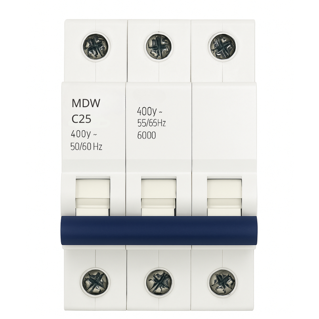 Disjuntor Tripolar 25a Weg Mini Din Mdw C25 5ka Curva C