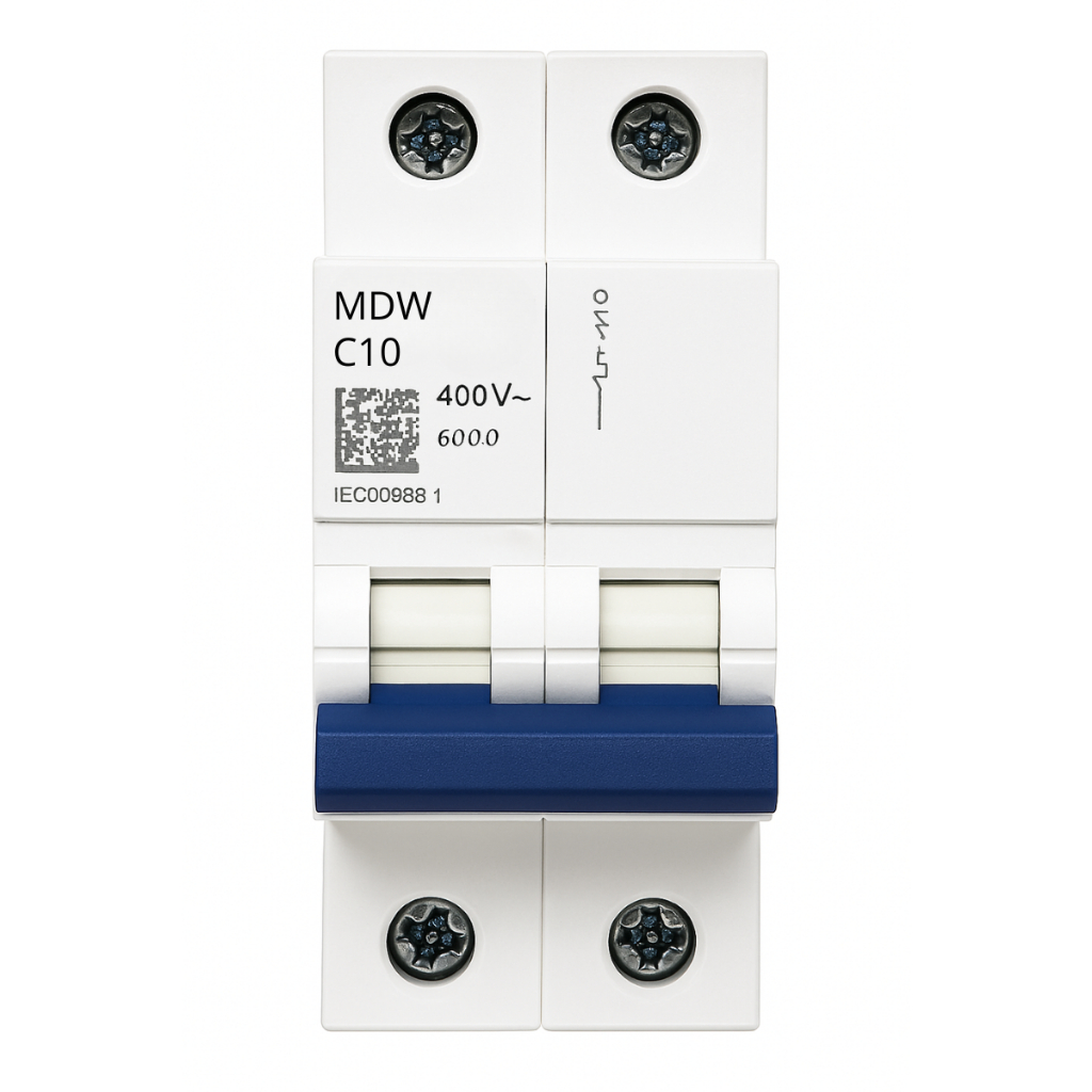 Disjuntor Bipolar 10a Weg Mini Din Mdw C10 5ka Curva C