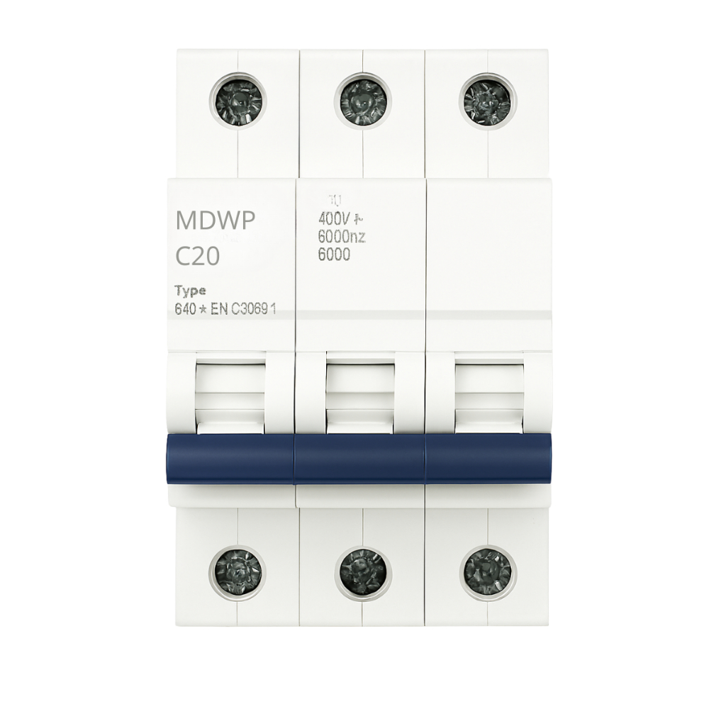 KIT 2 Disjuntor Tripolar 20a Curva C Weg C20 Mini Din 5ka Mdwp