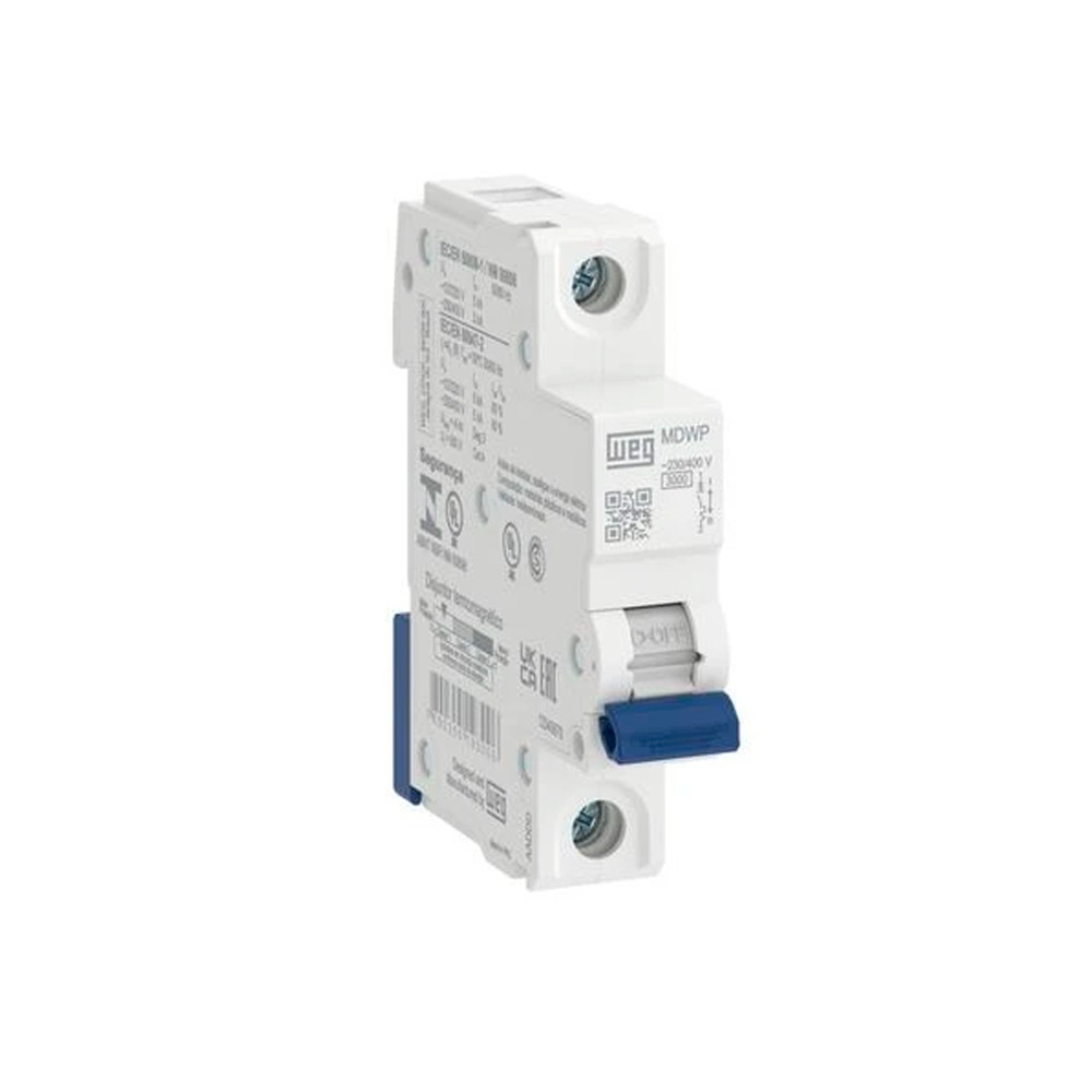 DISJUNTOR UNIPOLAR 10A CURVA C MINI DIN C10 MDWP WEG
