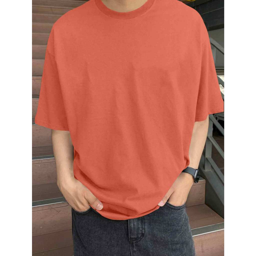 Camiseta Oversized Street Wear Estilosa Básica Simples Minimalista Blusa Unissex Sem Estampa Lisa F