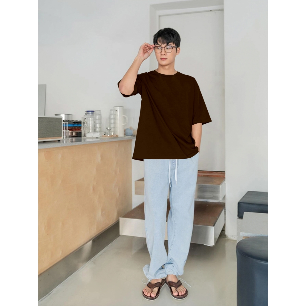 Camiseta Oversized Unissex Street Wear Confortável Simples Sem Estampa Blusa Masculina Estilosa Lis