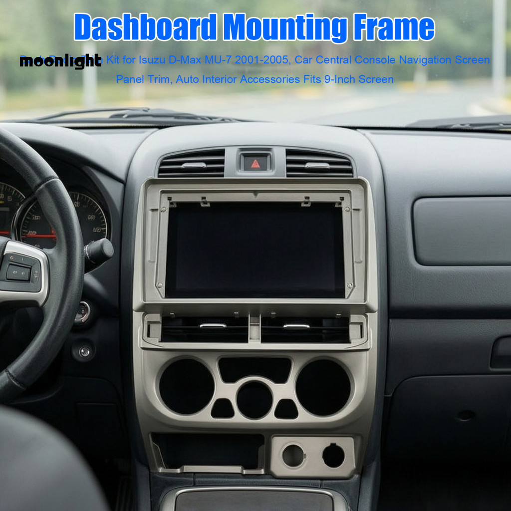 Dash Radio Trim Kit for Isuzu D-max Mu-7 2001-2005 Central Console Navigation Screen Panel Auto Accessories with 9-inch