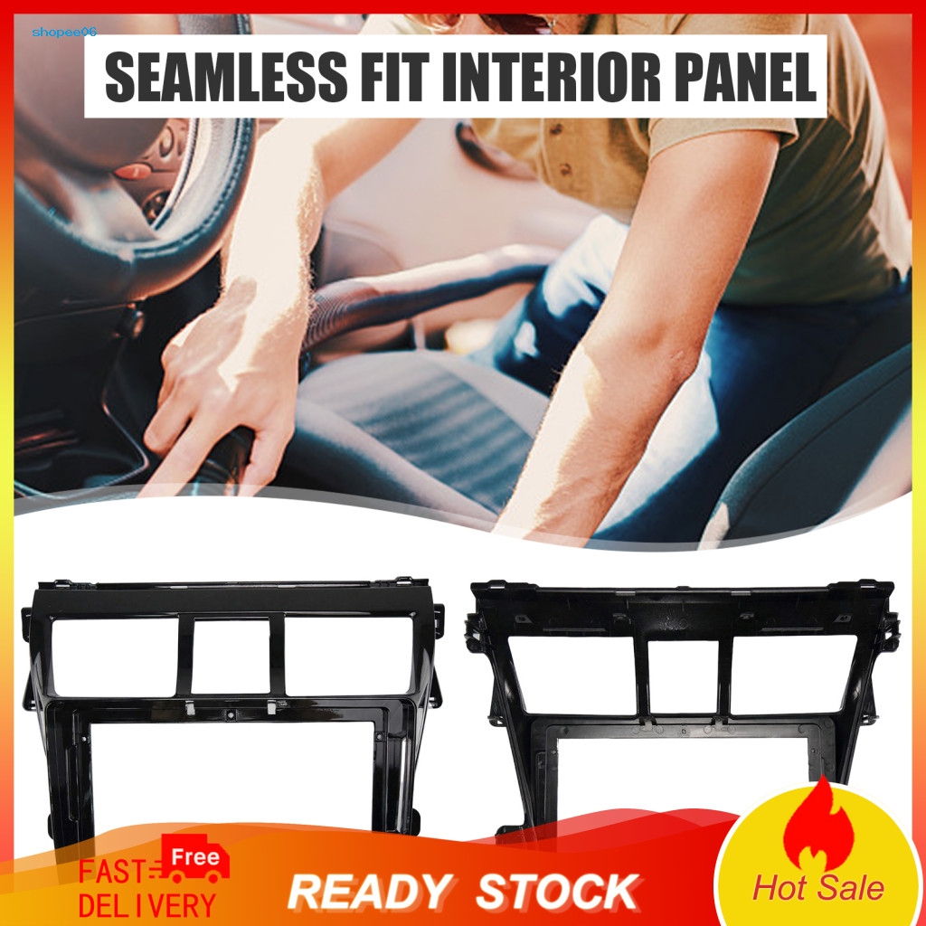 Console Bezel Replacement Car Decoration 9 Inch Radio Fascia Frame for Toyota Vios 2008-2013 Navigation Panel Trim Stere