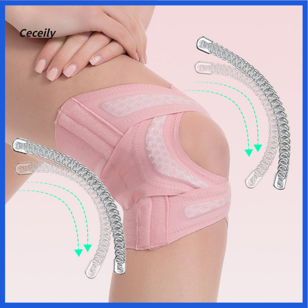 Comfortable Knee Support Flexible for Running Adjustable Brace for Men Women with Side Spring – Compression Sleeve for
