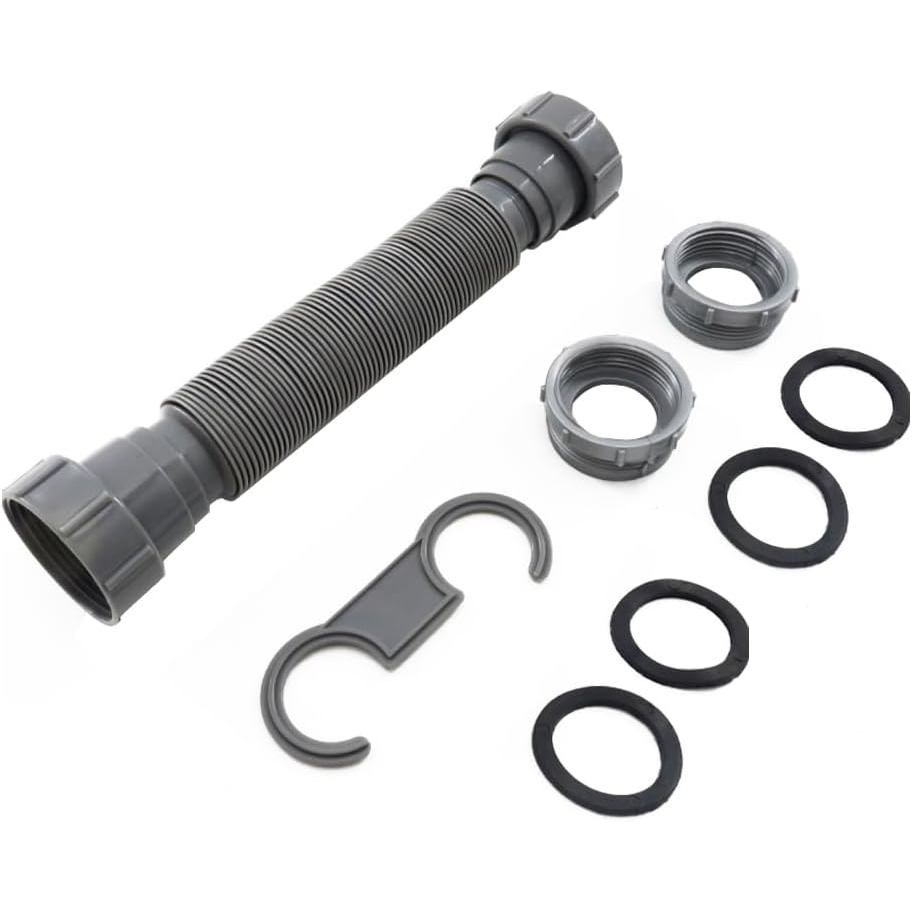 1-1/2 Flexible Sink Drain Pipe Hose,Adjustable Elastic Drain,8.66