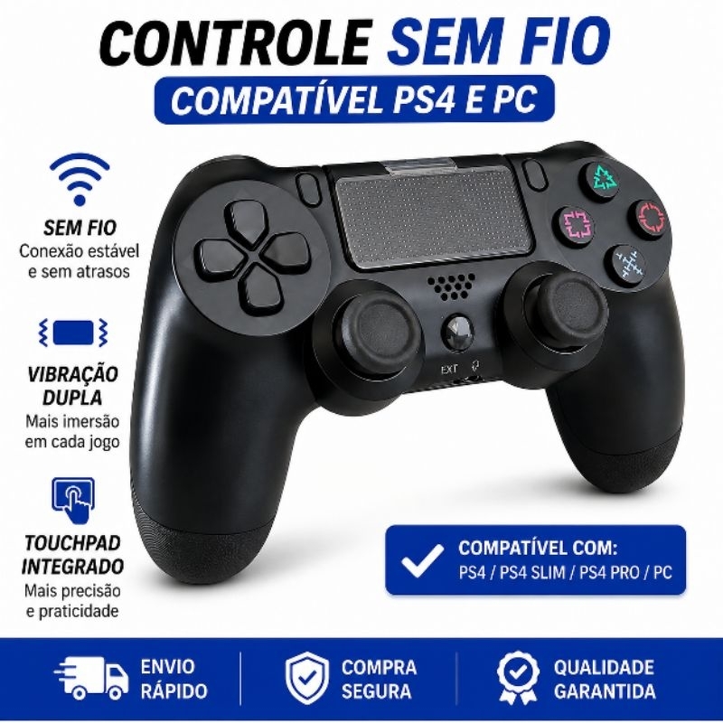Controle Compatível Sem Fio ps4 Bluetooth Oferta limitada Alta Qualidade Pronta Entrega