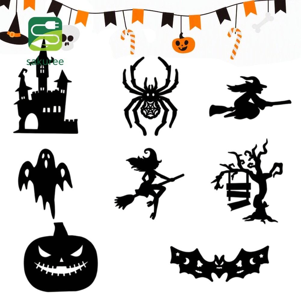 Halloween Glow Silhouette 3D Night Light Material PET Para Iluminação Ambiente