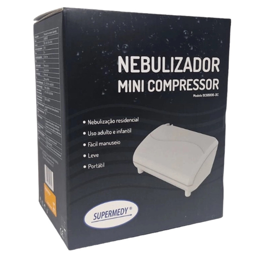 Nebulizador Inalador Supermedy Mini Compressor 1 Unidade