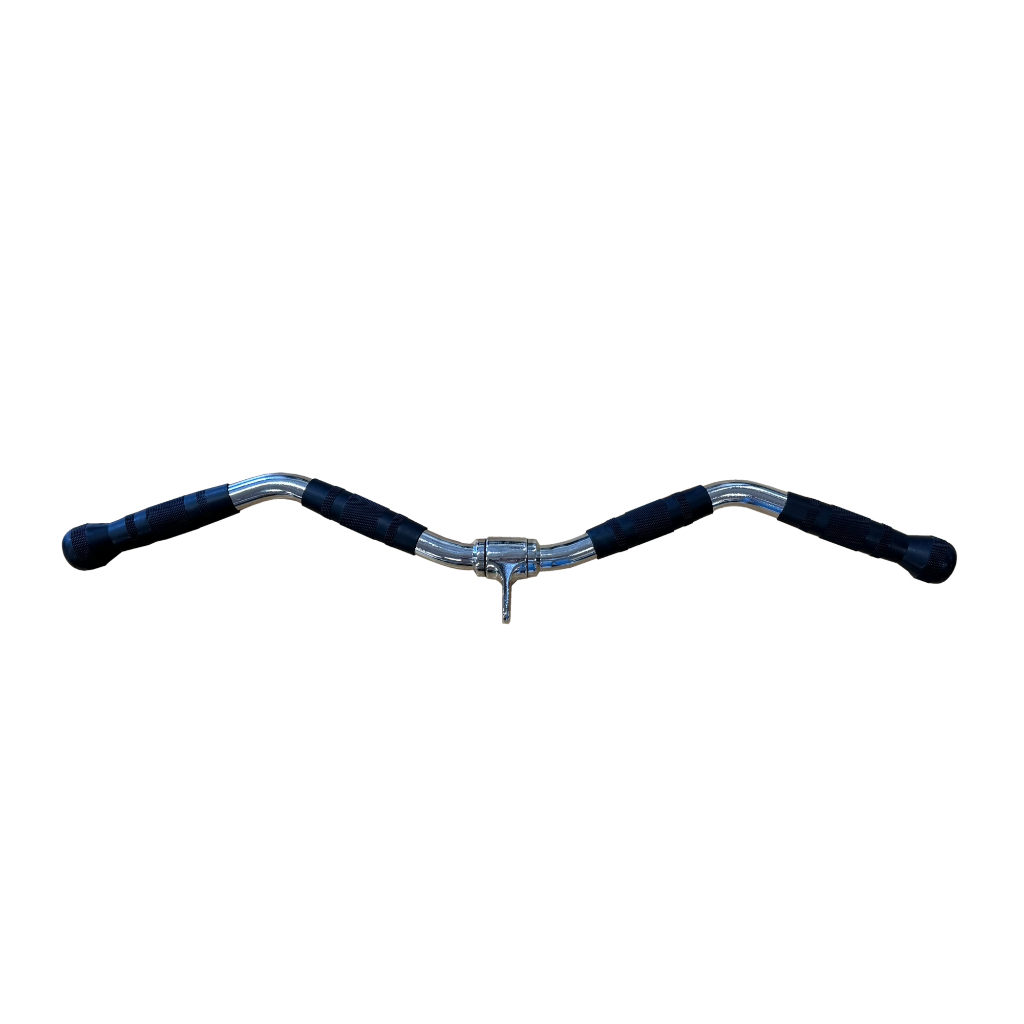 Puxador Pulley Barra W Curva Emborrachado com Giro