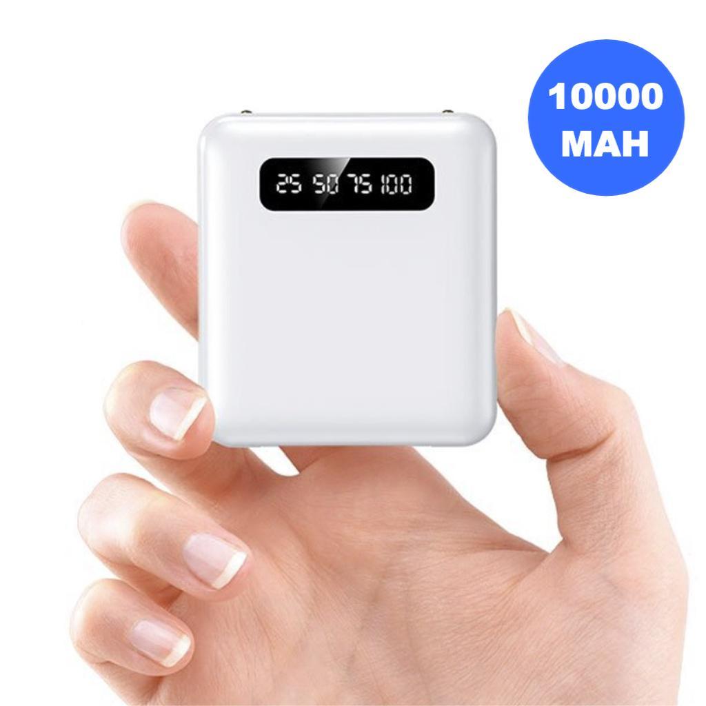 Carregador Portátil 10000mah con 4 cables de carga rápida Banco de energía digital LED Función de Linterna