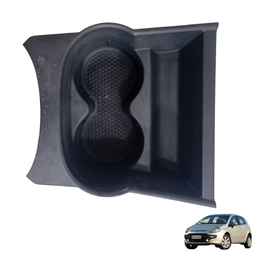 Porta Copos Painel Console Punto Attractive 2013 Detalhe Preto