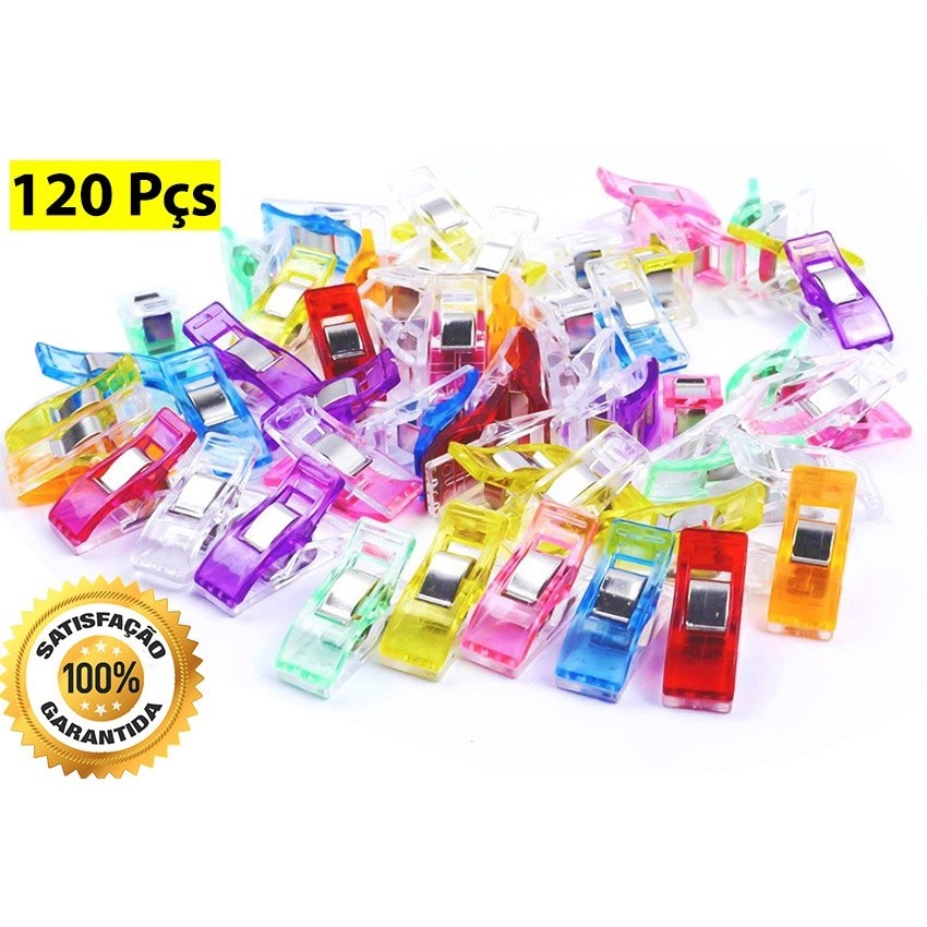 120 Mini Prendedor Clips Prender Plasticos Pequenos Colorido