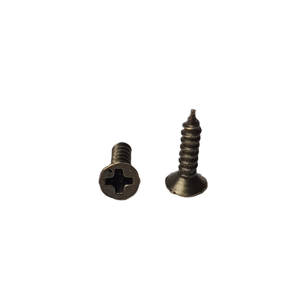 Kit 100 Mini Parafusos Pequenos Ouro Velho 4mm X 8mm Philips Vintage