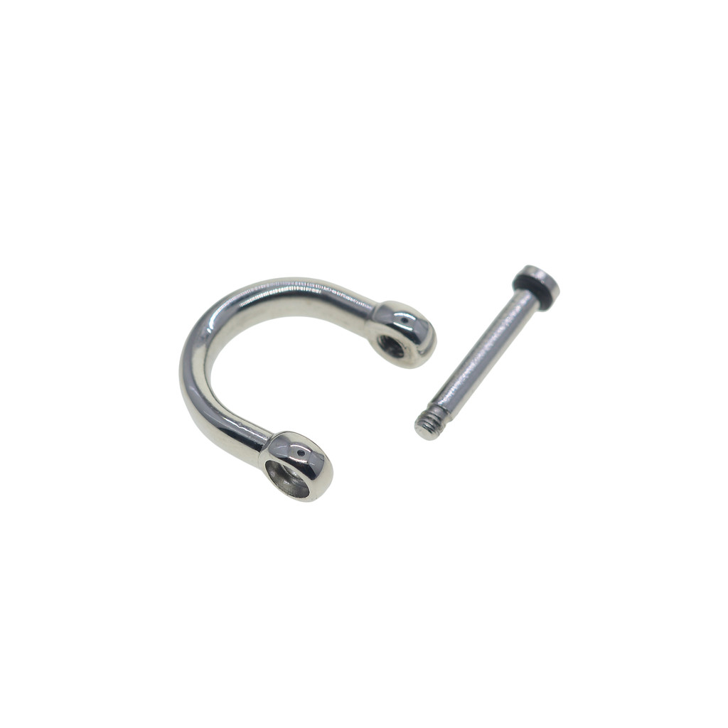 Espelho Polido Pequeno mini 0.5 Polegada De Aço Inoxidável Parafuso Bloqueio Arco Ud Manilha Conector Conjunta FOB Chave