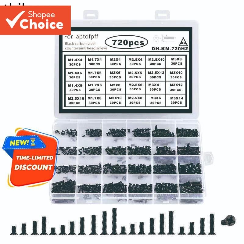 Conjunto De Parafusos Para Notebook , 720 Peças , Kit De Computador De Replacement , M1.4 , M1.7 , M2 , M2.5 , M3 Mini P